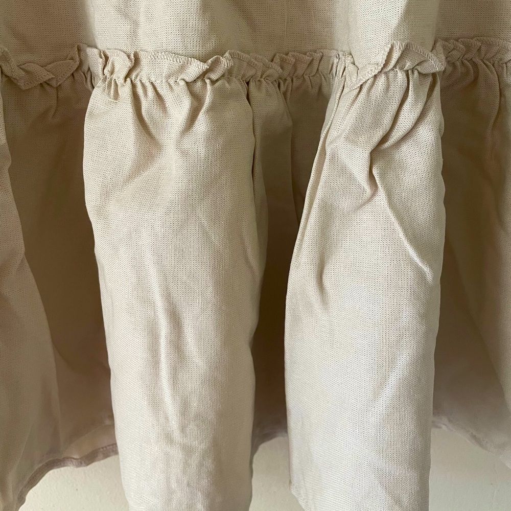 Beige Ruffle Mini Skirt Size XL - Picture 6 of 6
